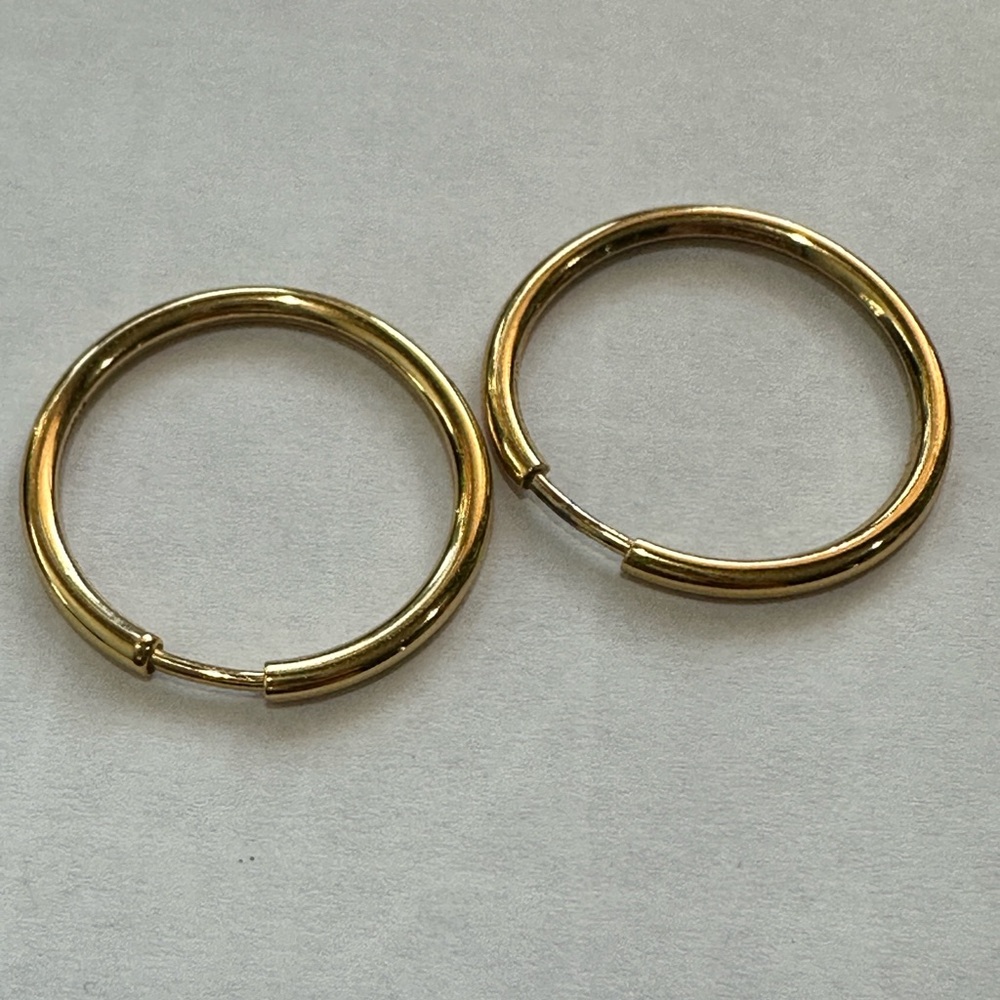 Maria Black Gold Plated Hoops